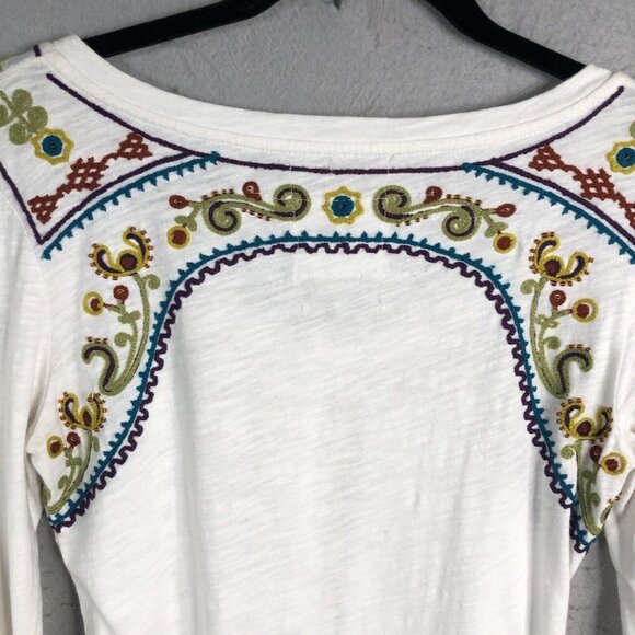 Double D Ranch Cream Embroidered Long Sleeve Top - Picture 15 of 16